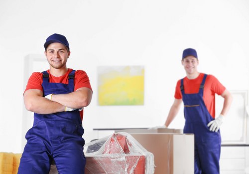 Moving checklist and labelled boxes for a house removal