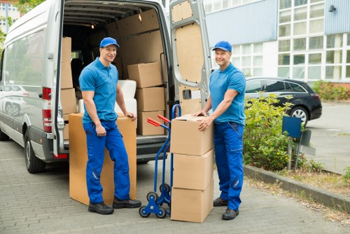 Local removal van loading furniture in Richmond upon Thames