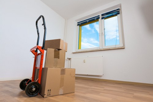 Moving van and boxes prepared for a Richmond upon Thames property move