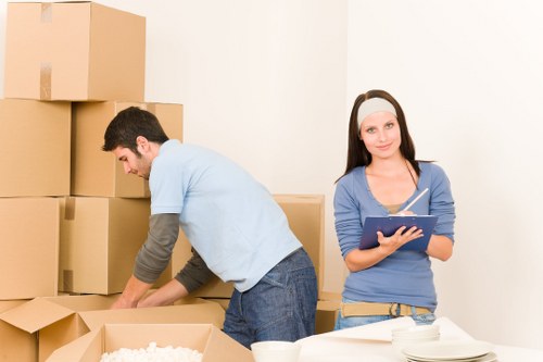 Loading furniture into a removals van for a Richmond move