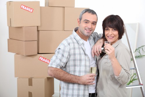 Packed boxes ready for a residential move in Richmond upon Thames